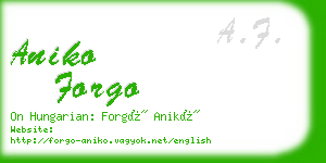 aniko forgo business card